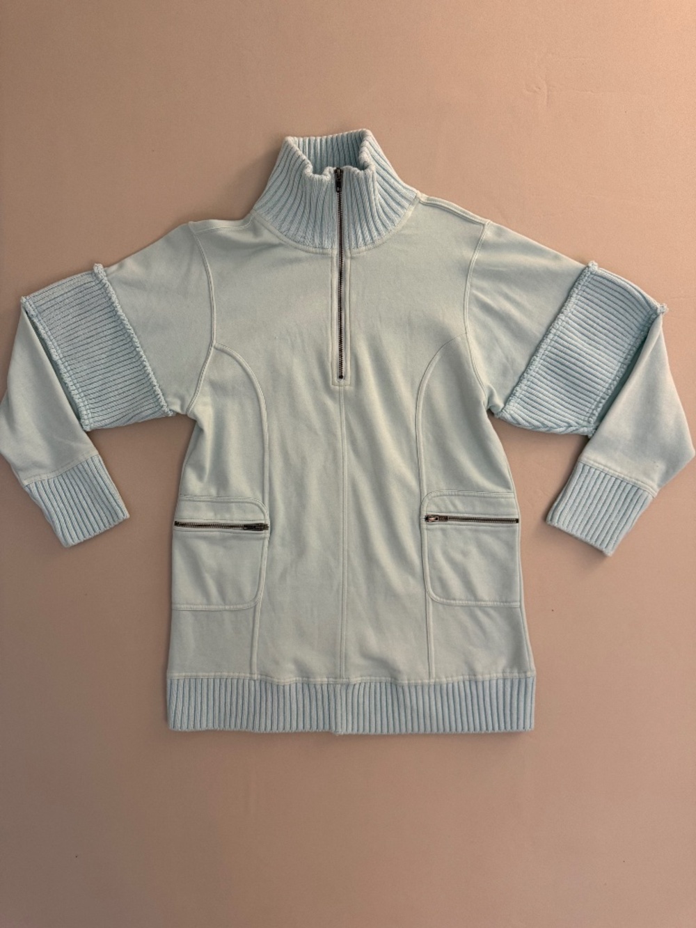 Daily Practice Anthropologie Indy Grab Pullover Blue Oversized